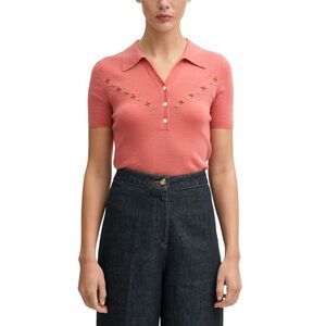 Lk Bennett Womens  Wool-Blend Fiona Knitted Top, Pink